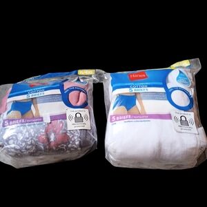 Hanes Cotton Briefs Two 5-Pack Underwear White And Variety